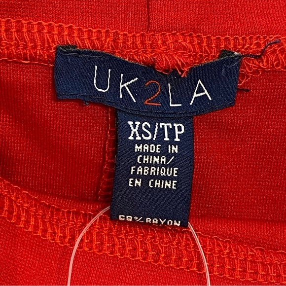 UK2LA Red MIDI Pencil Skirt NWT Size XS - Picture 7 of 16